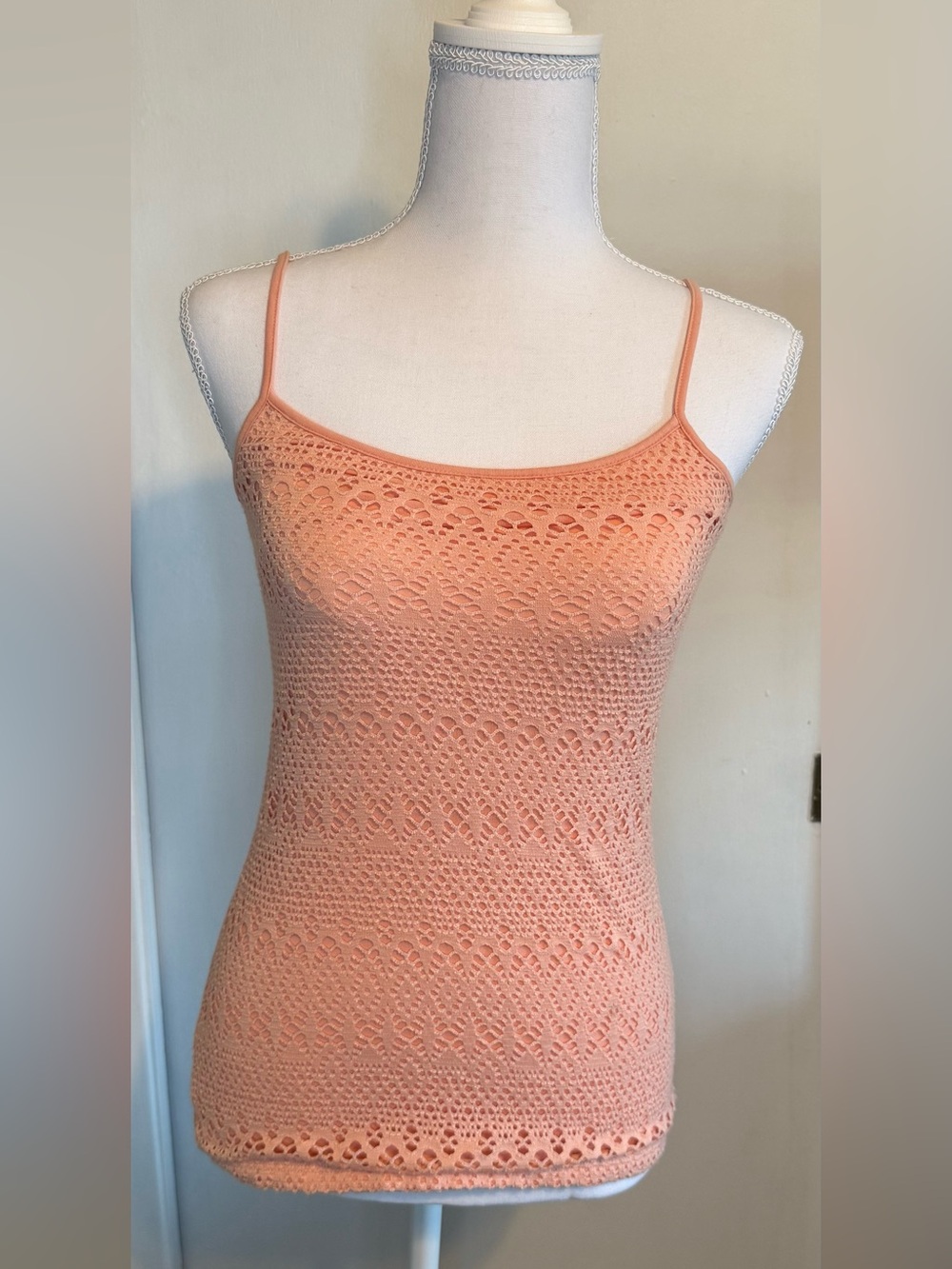 LOFT pink lace cami top size xs